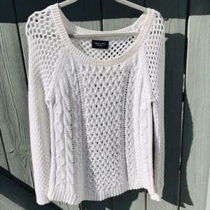 AMERICAN EAGLE OUTFITTERS Crochet Knit Sweater